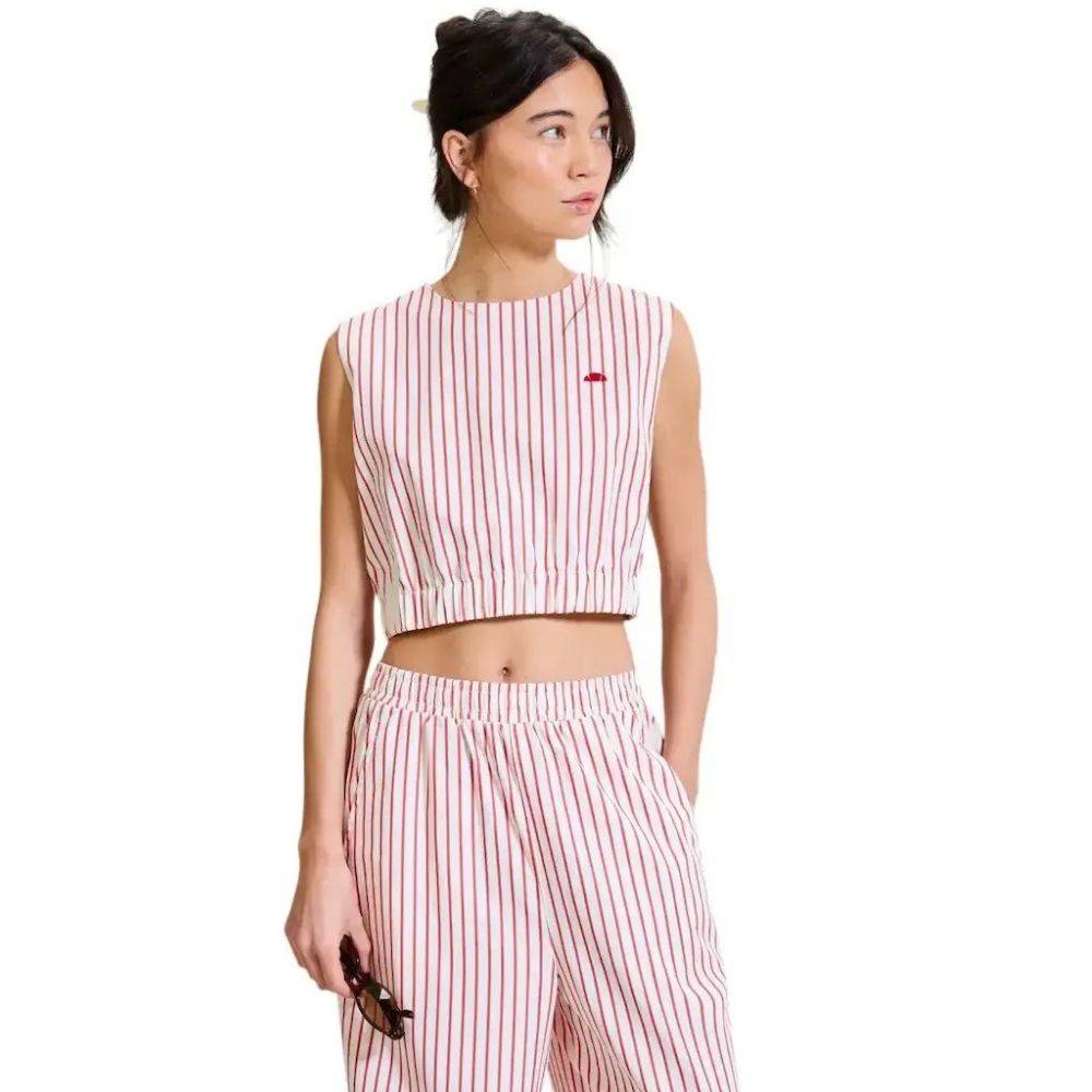 ELLESSE WOMENS RESORT STRIPE SARZANA TOP