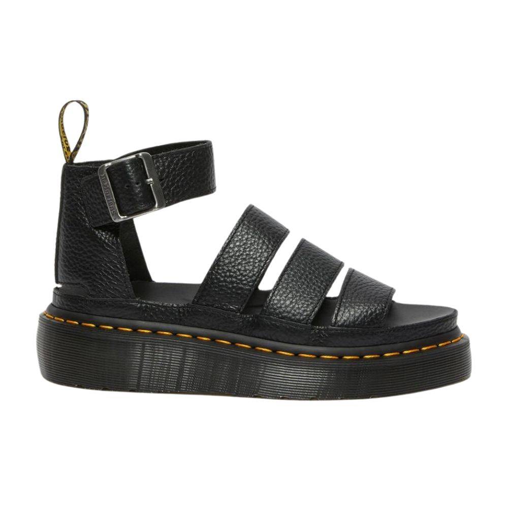 DR. MARTENS CLARISSA II QUAD MILLED NAPPA LEATHER PLATFORM SANDALS