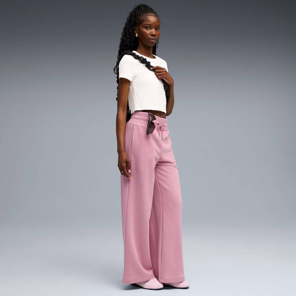 PUMA WARDROBE ESS RELAXED WIDE LEG SWEATPANTS TR