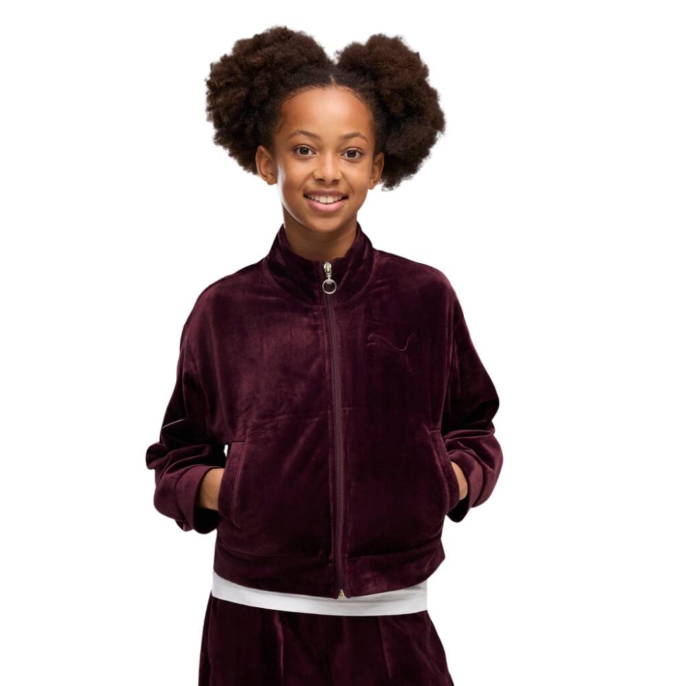 PUMA ESS ELEVATED VELOUR SHORT LENGTH  TRACKJACKET G