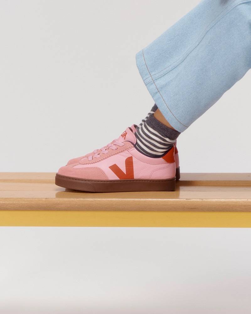 VEJA VOLLEY ORGANIC TRACED LEATHER INFANT