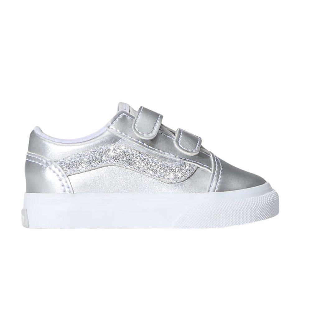 VANS TODDLER OLD SKOOL VELCRO SHOES (1-4 YEARS)