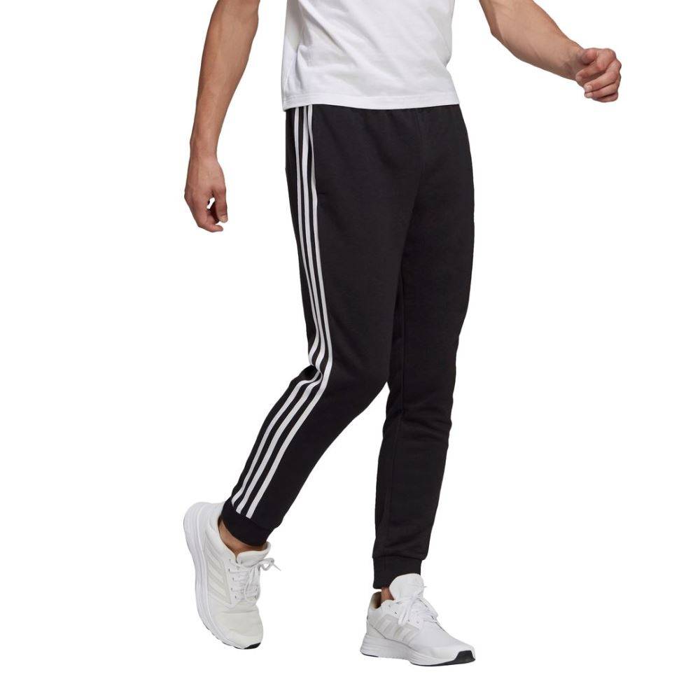 ADIDAS ESSENTIALS FRENCH TERRY TAPERED CUFF 3-STRIPES MENS JOGGERS