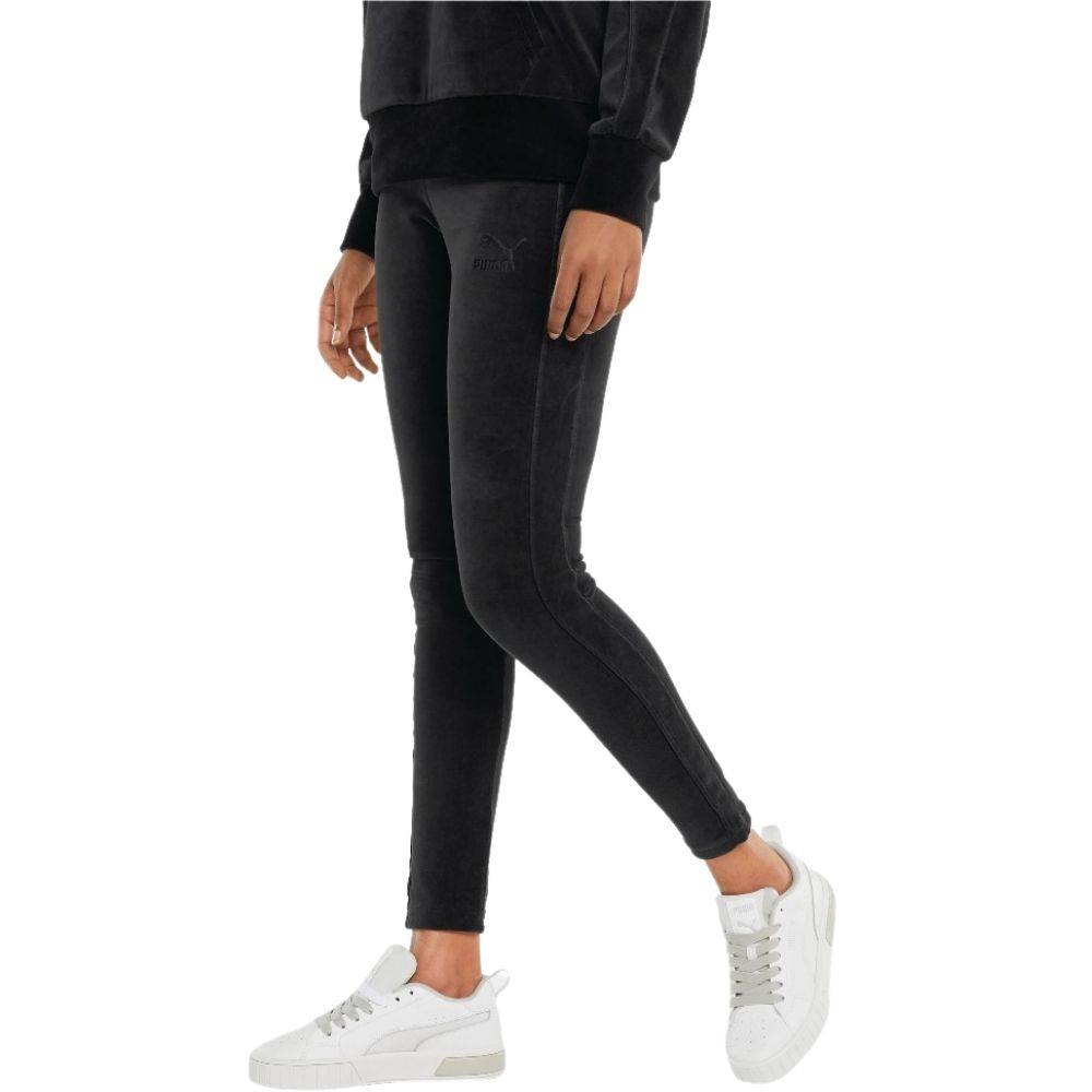 PUMA ICONIC VELOUR HIGH WAIST WOMENS LEGGINGS