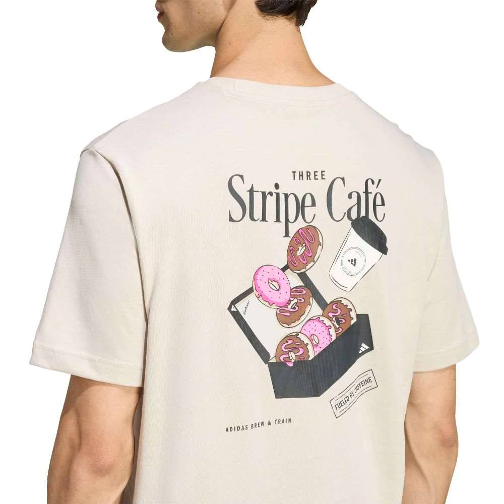 ADIDAS M COFFEE CAFE DONUT BOX GRAPHIC T-SHIRT