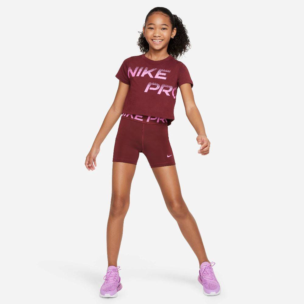 NIKE GIRLS DRI-FIT DFCT CROPPED TOP