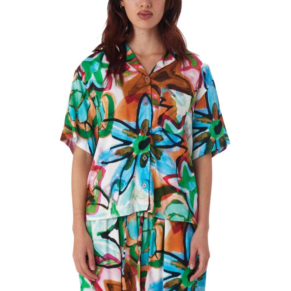 OBEY MARKER DRAWN FLOWER SHIRT