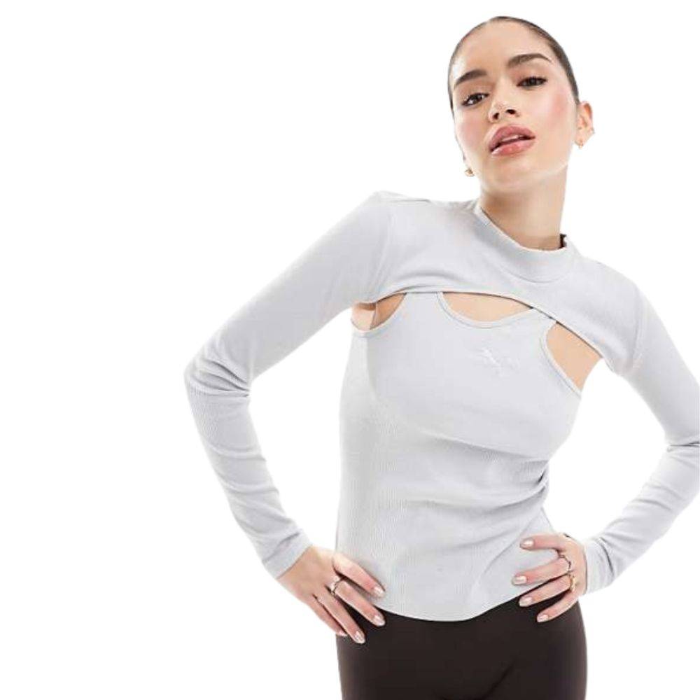 PUMA DARE TO MIDNIGHT MOTION CUTOUT TEE LS