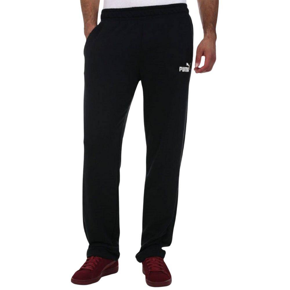 PUMA ESSENTIALS LOGO FLEECE PANT OPEN