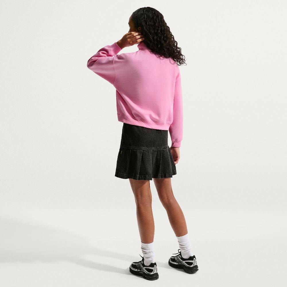 NIKE STUDIO GIRLS OVERSIZED 1/4 ZIP TOP