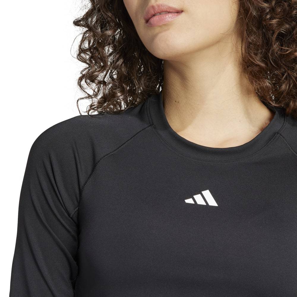 ADIDAS HYPERGLAM TRAINING CROPPED LONG SLEEVE T-SHIRT