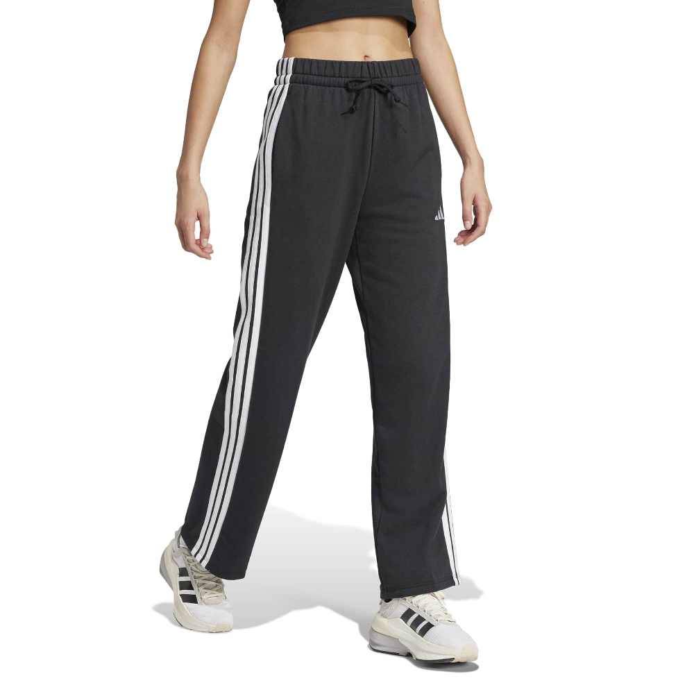 ADIDAS ESSENTIALS 3-STRIPES OPEN HEM FRENCH TERRY PANTS