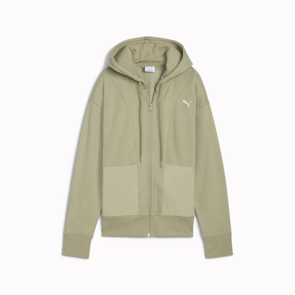 PUMA HER RELAXED FULL-ZIP HOODIE FL