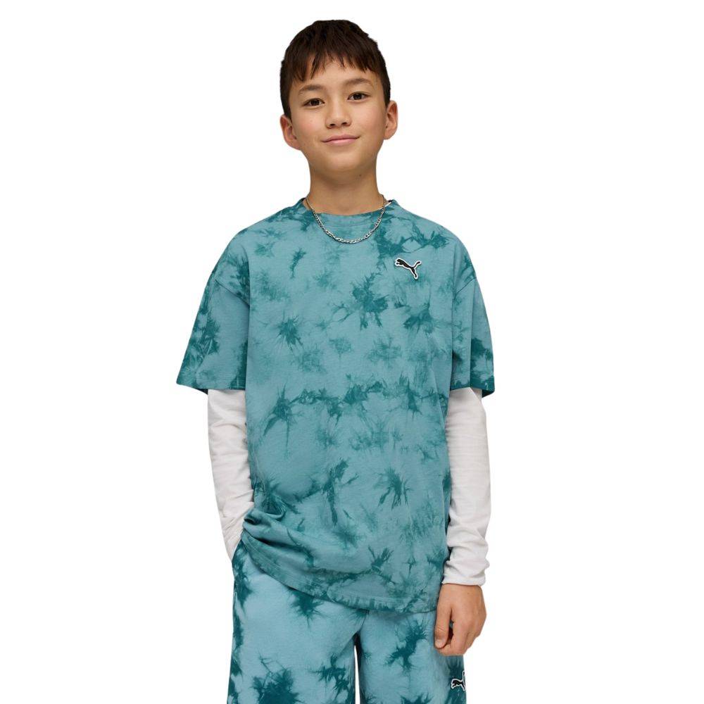 PUMA ESS ELEVATED RELAXED TIE-DYE TEE