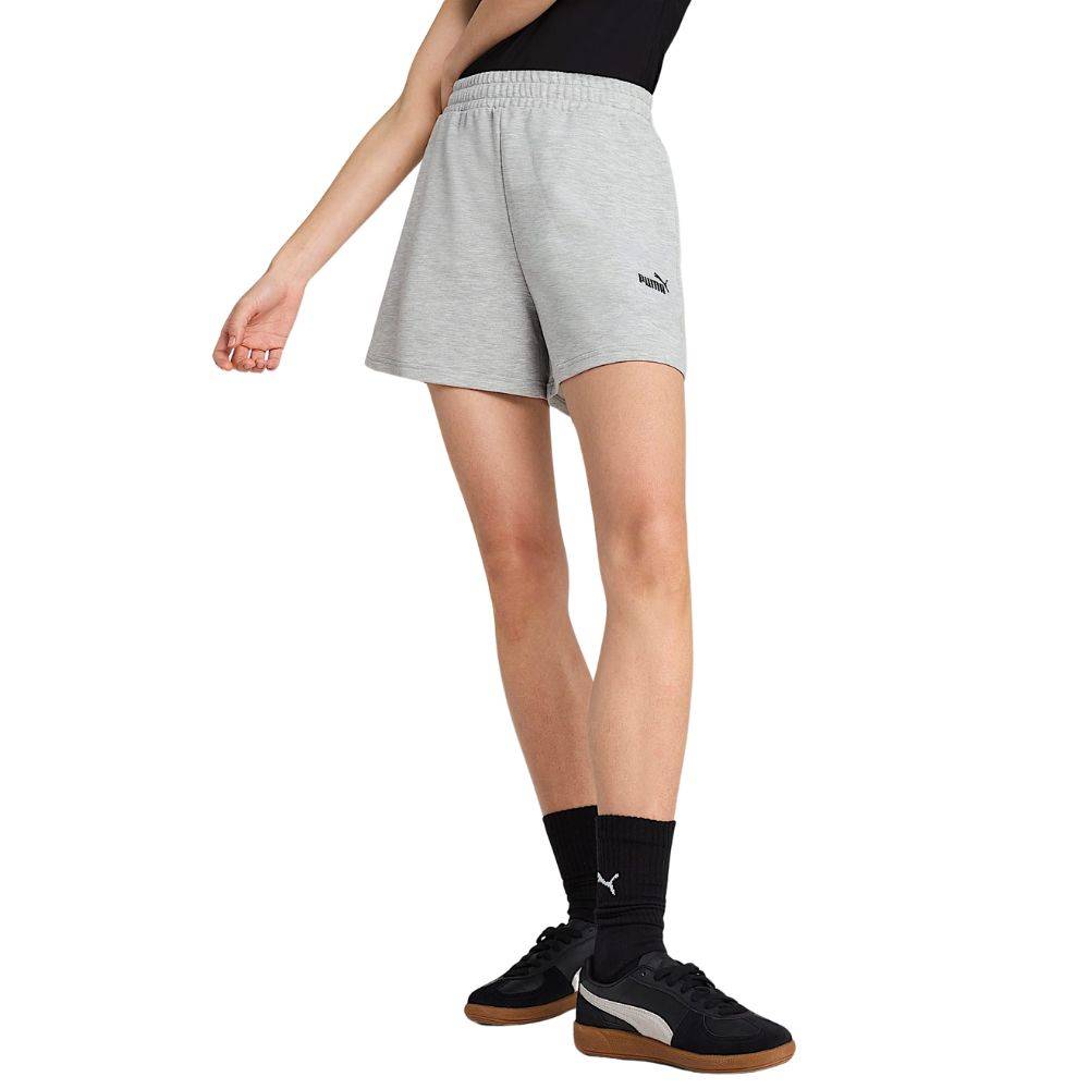 PUMA ESS SMALL NO. 1 LOGO 4” LIGHTWEIGHT HIGH-WAIST SHORTS