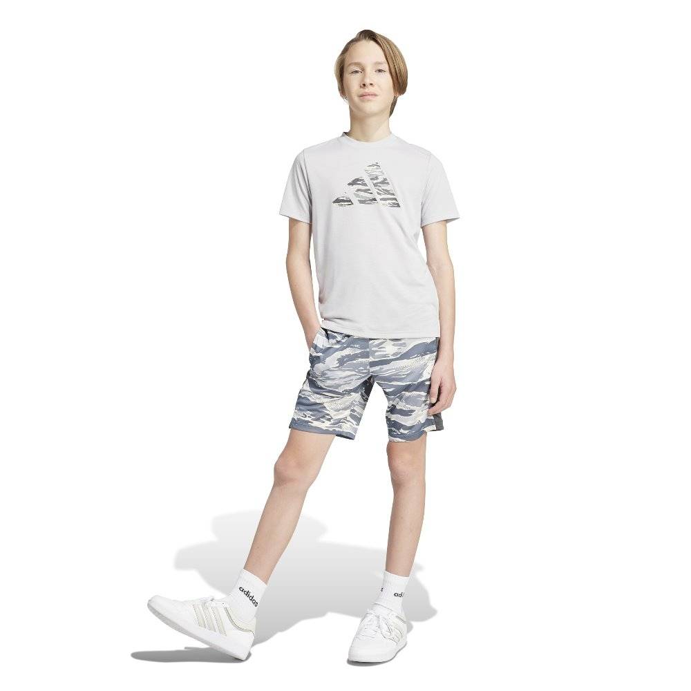 ADIDAS YOUTH TRAIN ESSENTIALS CAMO PRINT T-SHIRT