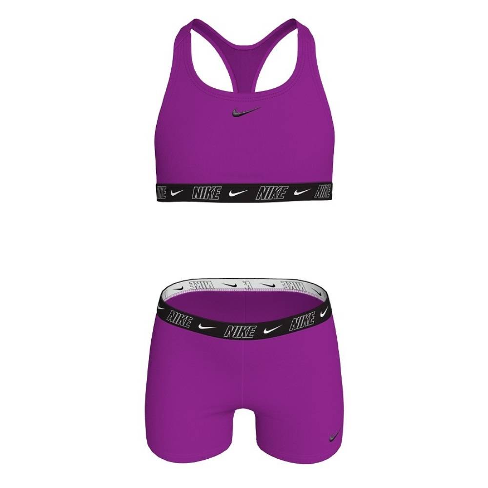 NIKE GIRLS LOGO TAPE RACERBACK BIKINI & SHORT SET