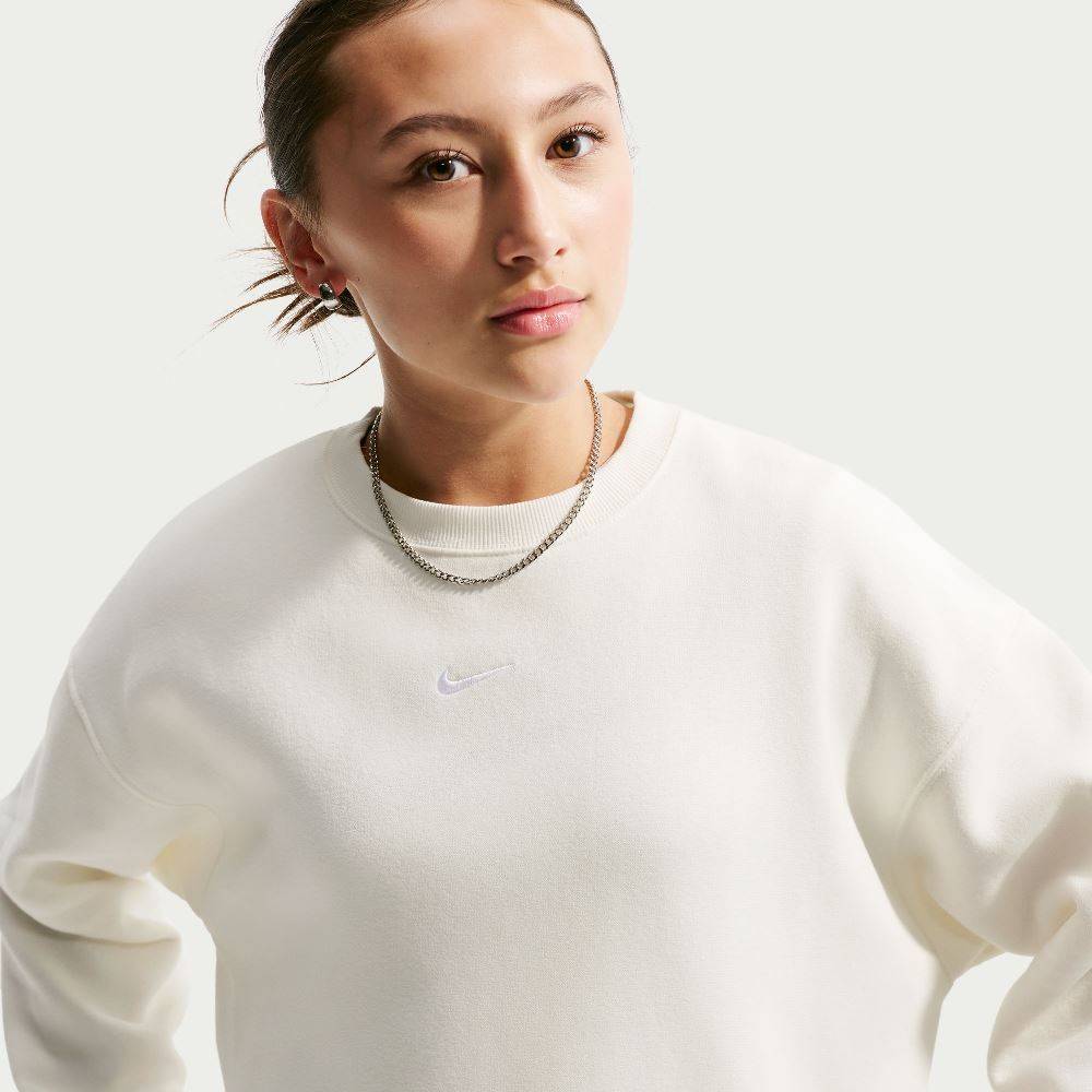 NIKE STUDIO GIRLS OVERSIZED FLEECE BOXY CREW