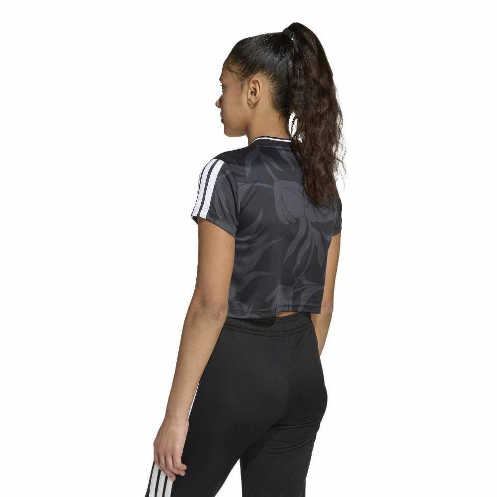 ADIDAS GIRLS HOUSE OF TIRO COLORS OF FOOTBALL CROPPED T-SHIRT