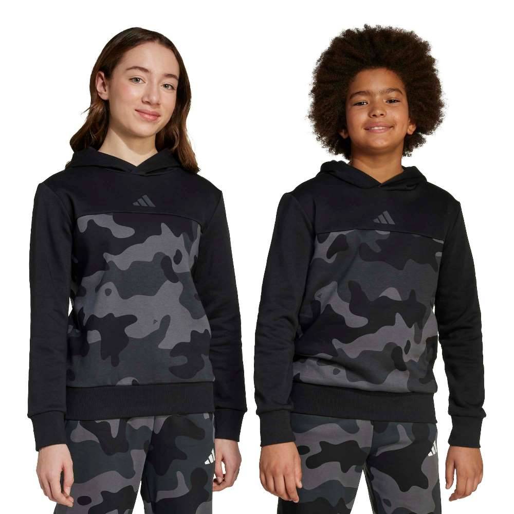 ADIDAS YOUTH SEASONAL ESSENTIALS CAMO FLEECE HOODIE