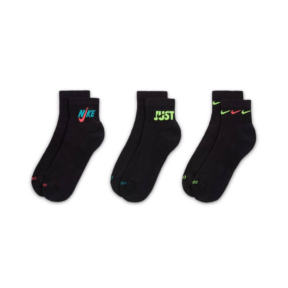 NIKE EVERYDAY PLUS CUSHION ANKLE 3-PAIRS SOCKS
