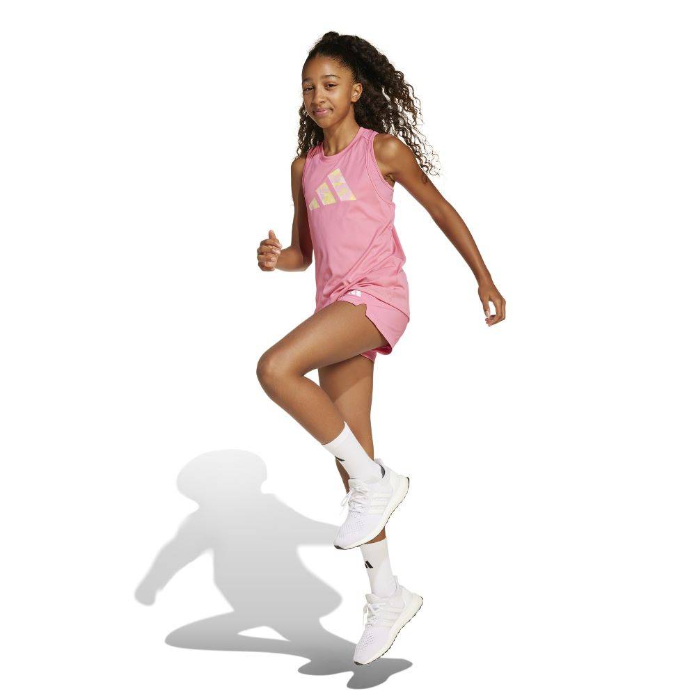 ADIDAS GIRLS TRAIN ESSENTIALS FLOWER PRINT SHORT