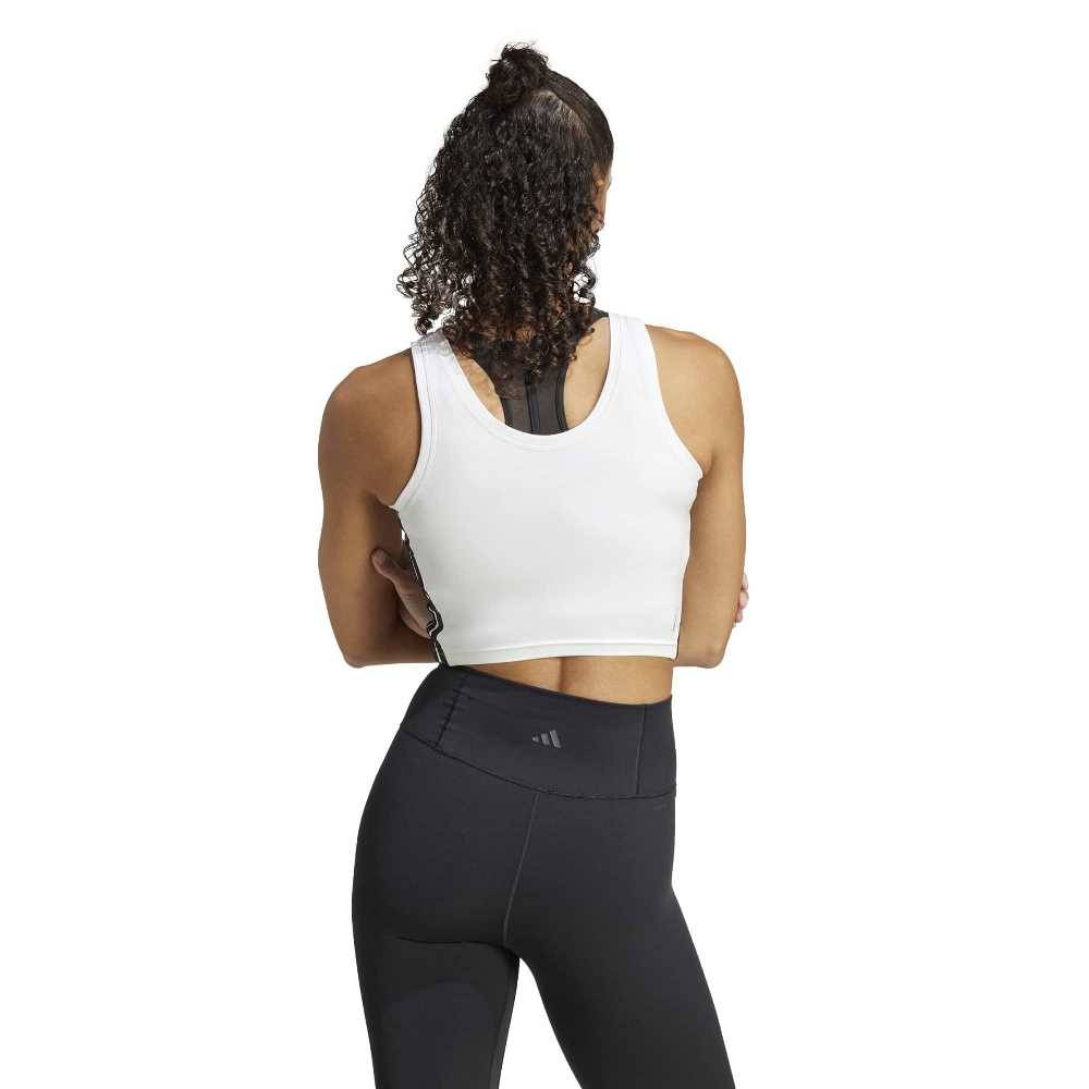 ADIDAS WORKOUT ESSENTIALS 3-STRIPES CROPPED TANK TOP