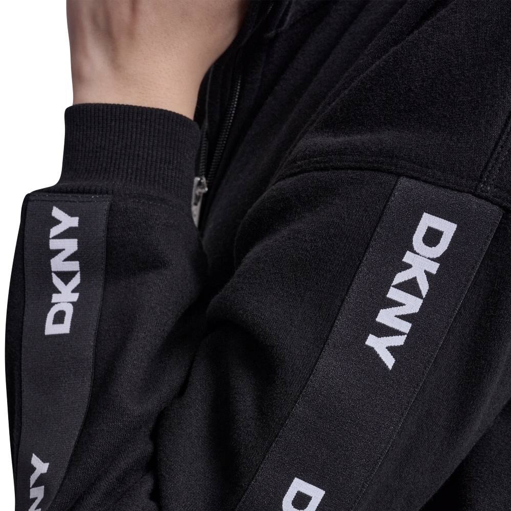 DKNY LOGO QUARTER-ZIP SWEATSHIRT