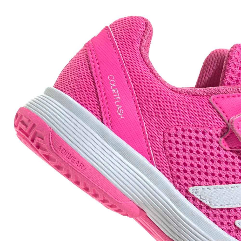ADIDAS KIDS COURTFLASH HOOK-AND-LOOP TENNIS SHOES