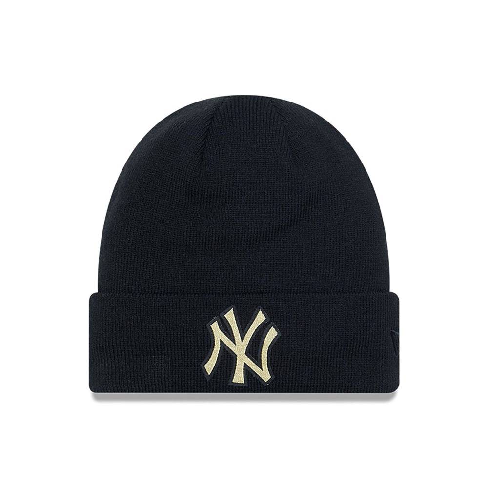 NEW ERA METALLIC BADGE BEANIE NEW YORK YANKEES
