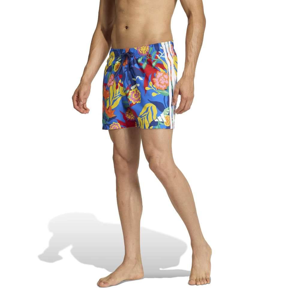 ADIDAS M MEXICANA FLORALS 3 STRIPES SWIM SHORTS 5 INCH