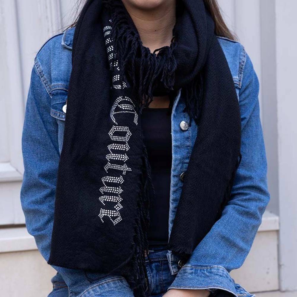 JUICY COUTURE SARAH SCARF 200X46 DIAMANTE LOGO