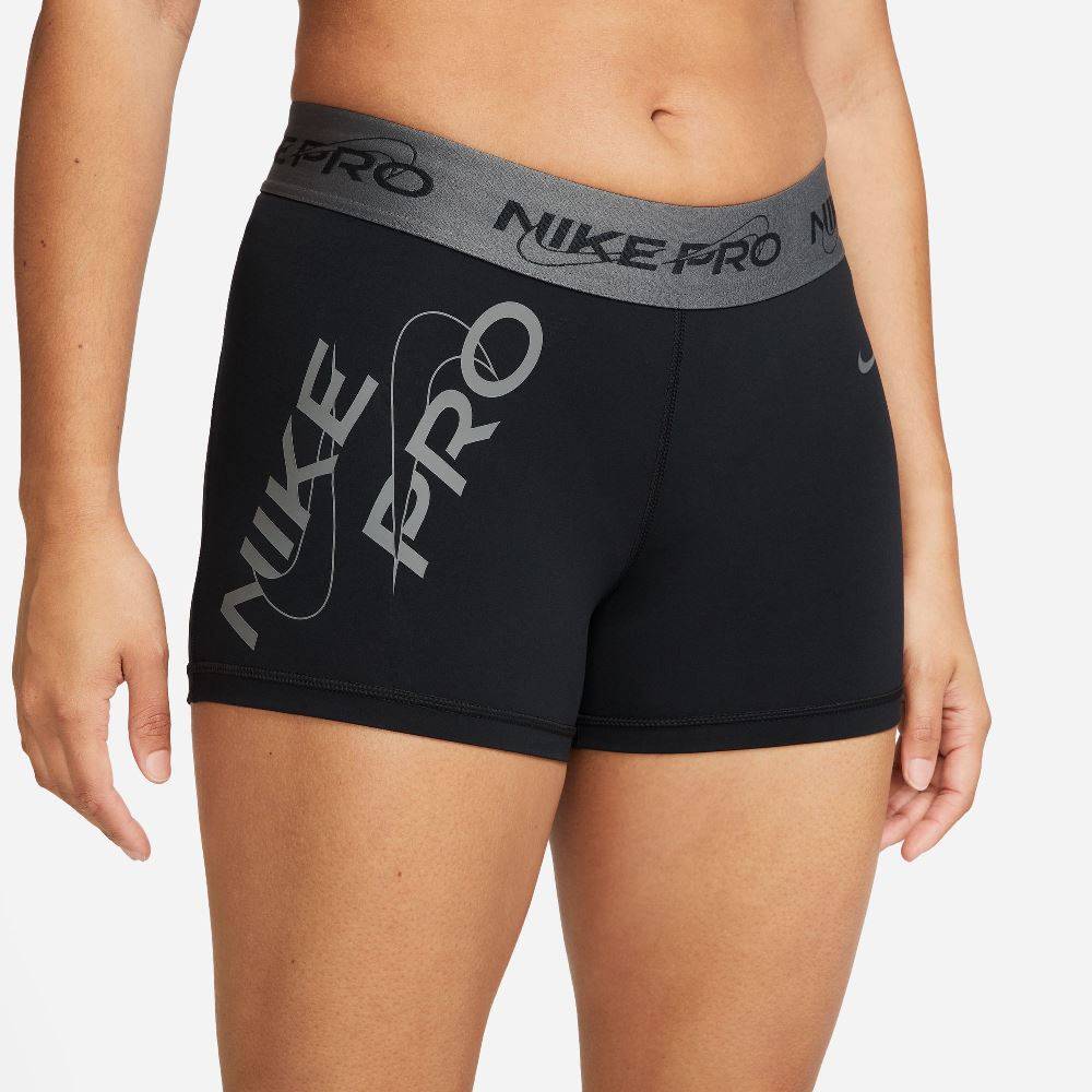 NIKE PRO WOMENS MID-RISE PRINTED SHORTS