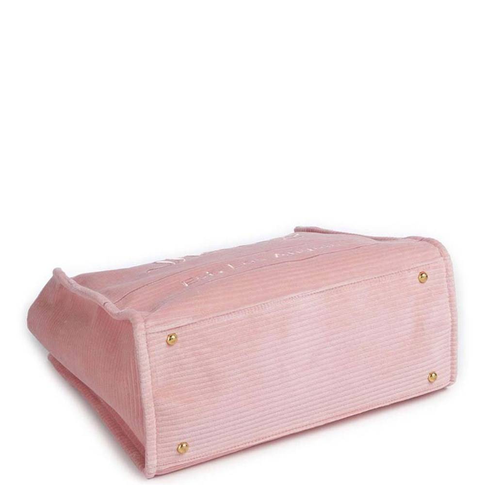 JUICY COUTURE IRIS VELVET STRIPES LARGE SHOPPING BAG