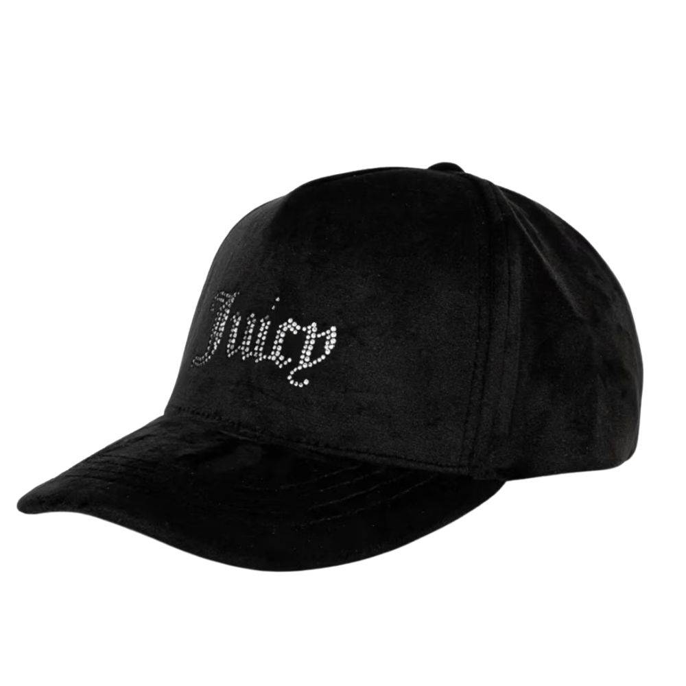JUICY COUTURE VERONICA VELOUR & DIAMANTE BASEBALL CAP