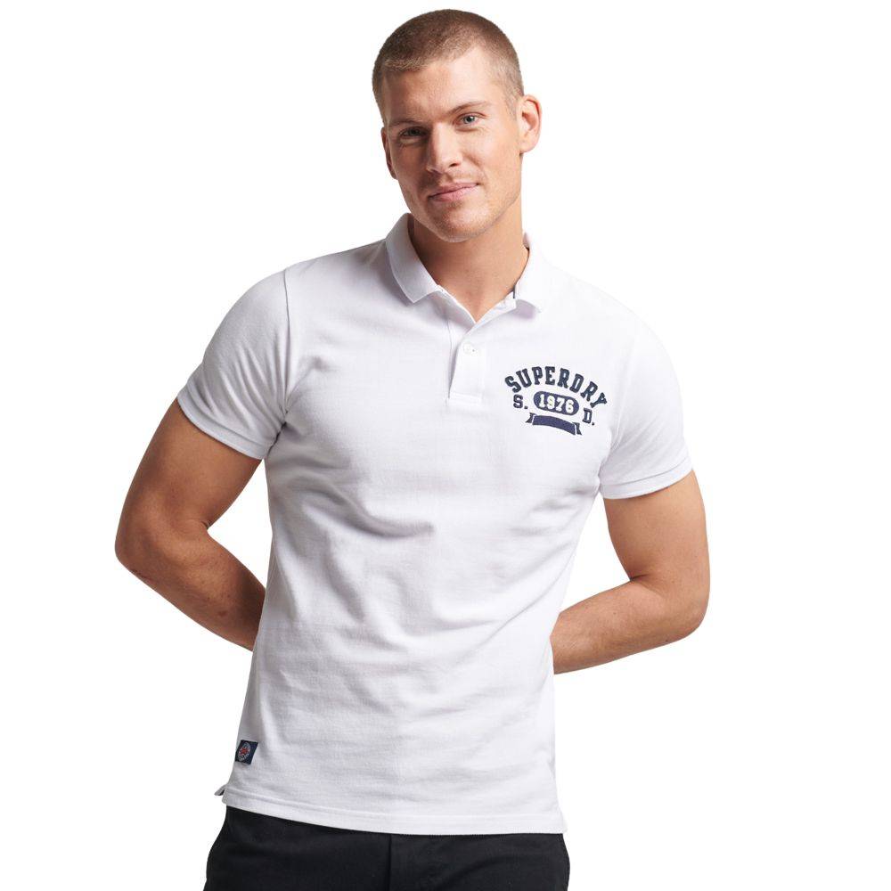 SUPERDRY SUPERSTATE APPLIQUE CLASSIC FIT POLO SHIRT