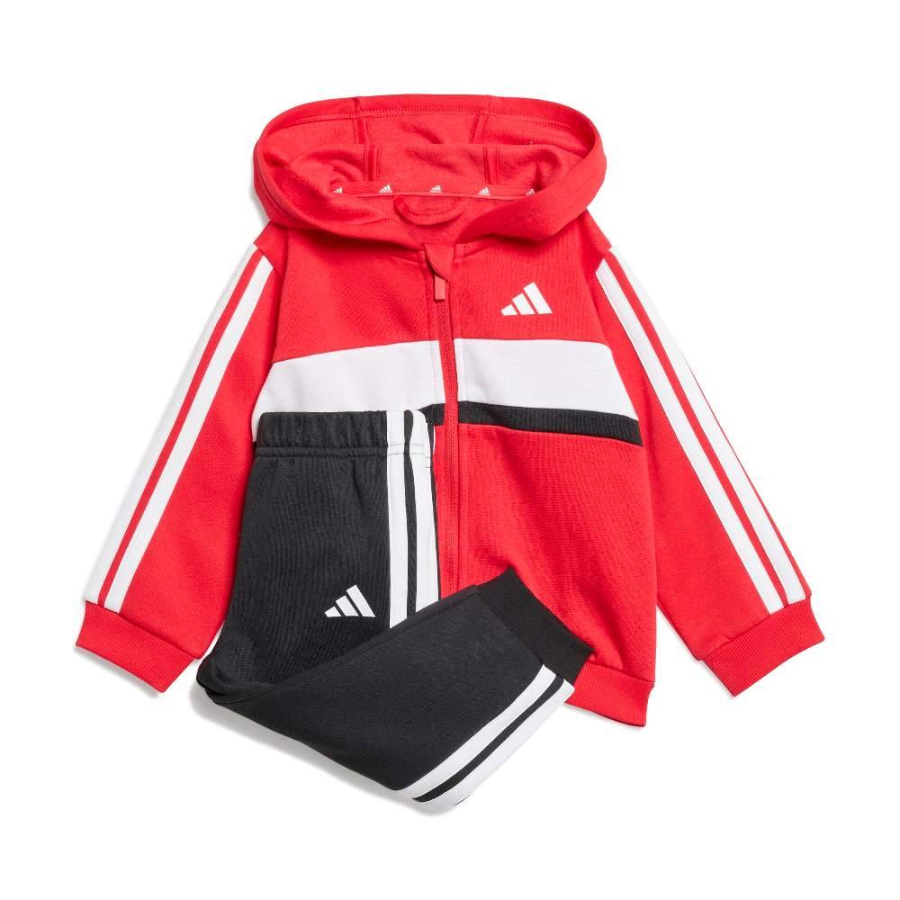 ADIDAS INFANT ESSENTIALS TIBERIO 3 STRIPES FLEECE TRACKUIT