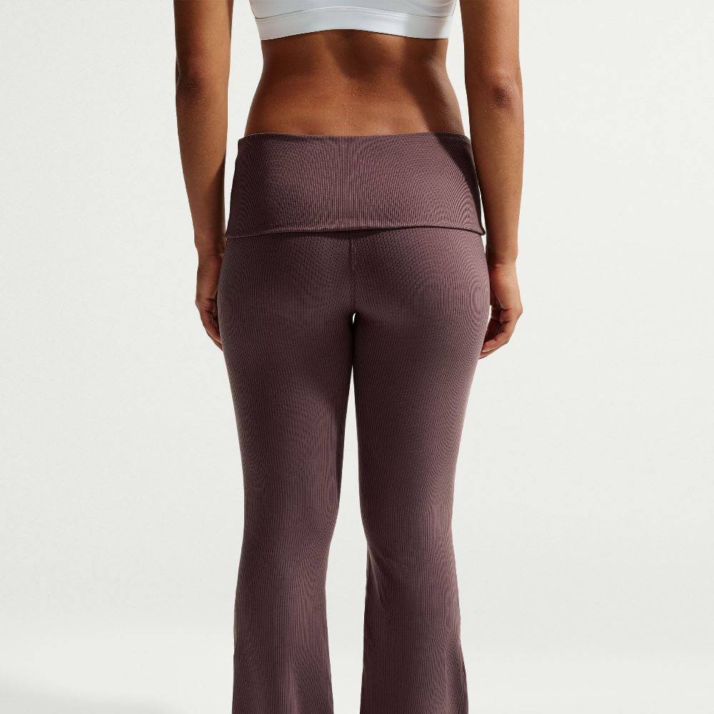 NIKE WOMENS CHILL KNIT MID-RISE TIGHT RIBBED PANT
