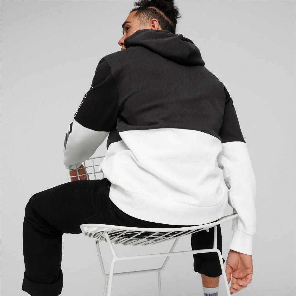 PUMA POWER COLORBLOCK FLEECE HOODIE