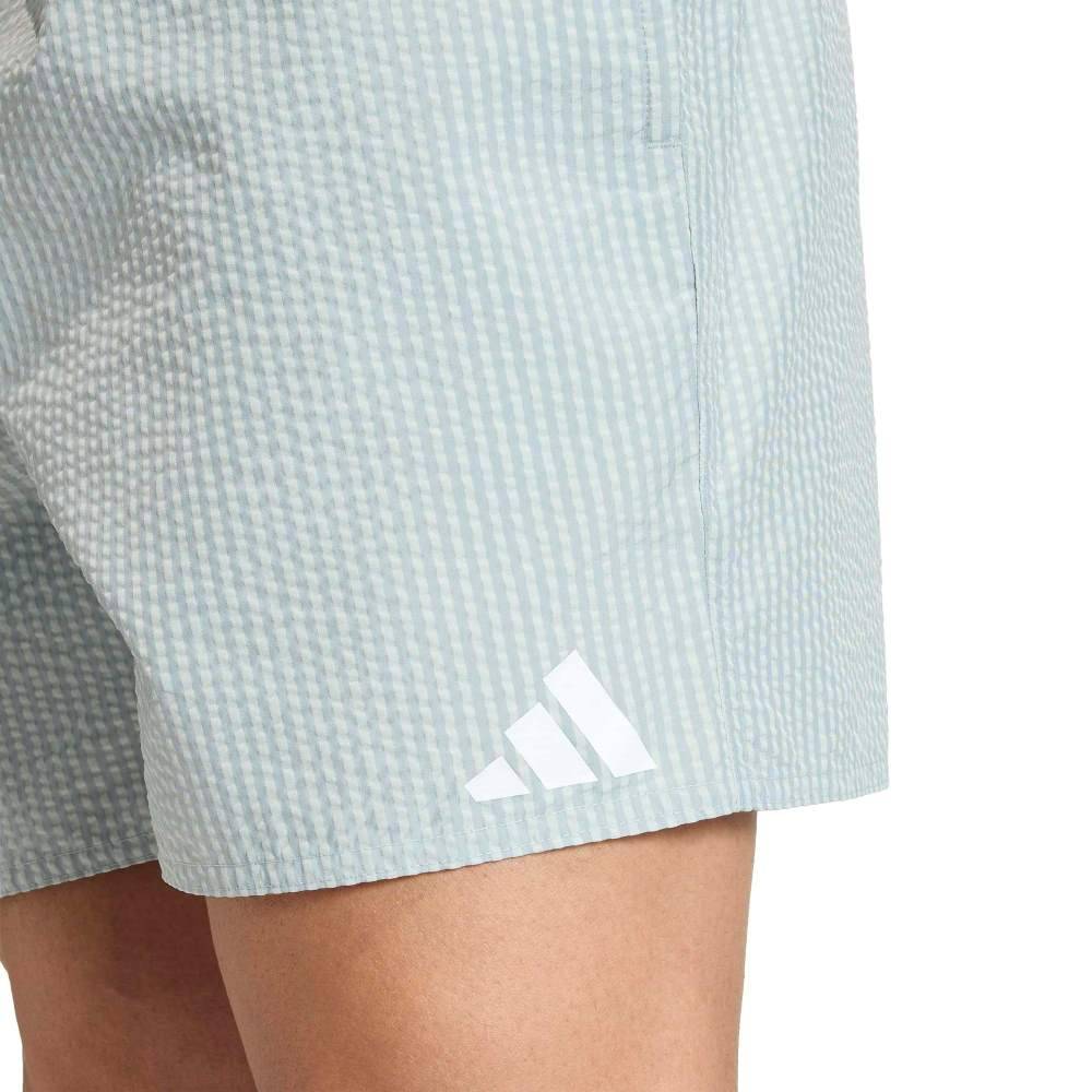 ADIDAS M SEERSUCKER STRIPY SWIM SHORTS 5 INCH