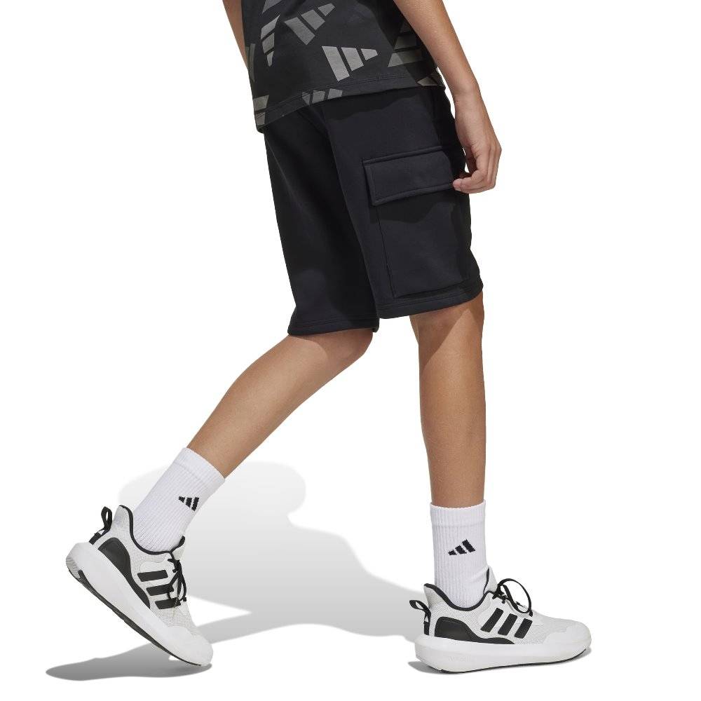 ADIDAS YOUTH SEASONAL ESSENTIALS LOGO CELEBRATION FLEECE SHORTS