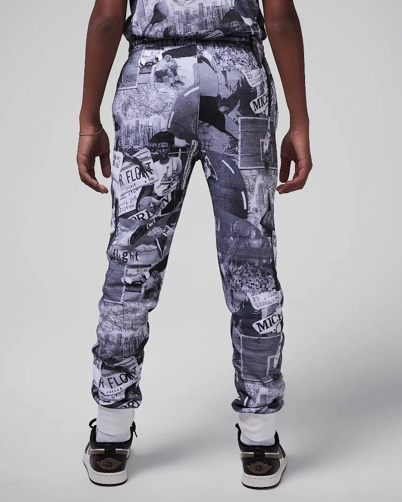NIKE JORDAN BOYS MJ BRKLYN FLEECE ALL OVER PRINT PANT