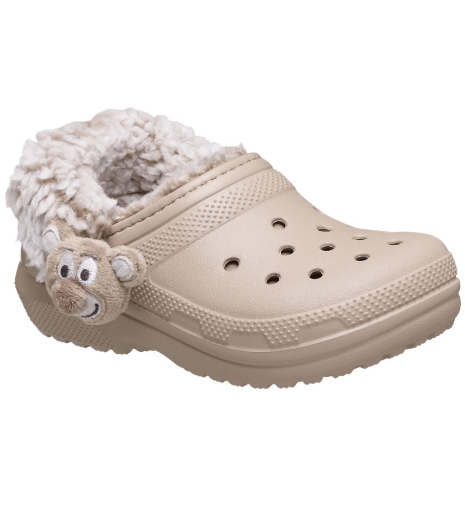 CROCS TODDLER CLASSIC BEAR PLUSH FLEECE LINED CLOG