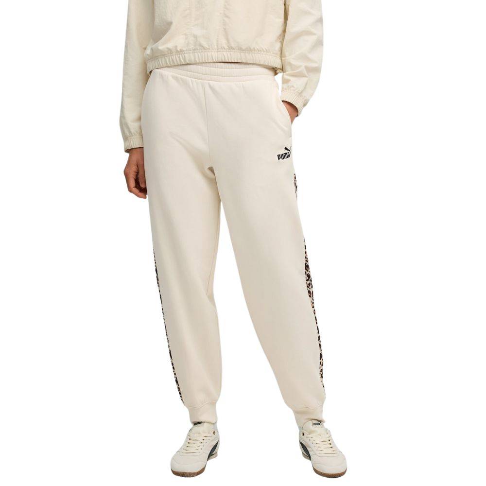 PUMA ESS GRAPHIC ANIMAL COMFORT HIGH-WAIST SWEATPANTS FLEECE CL
