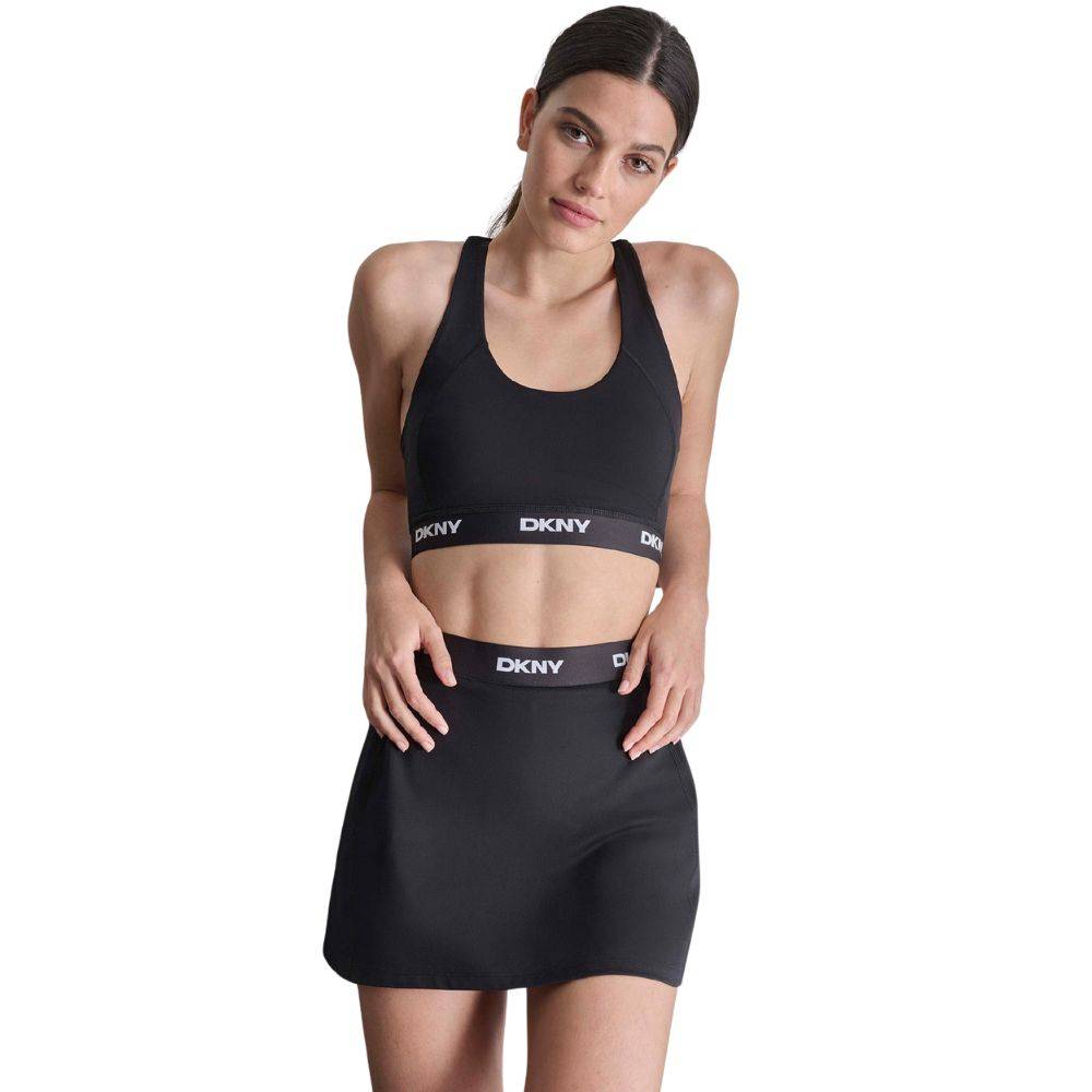 DKNY LOGO ELASTIC SCOOP NECK RACERBACK BRA