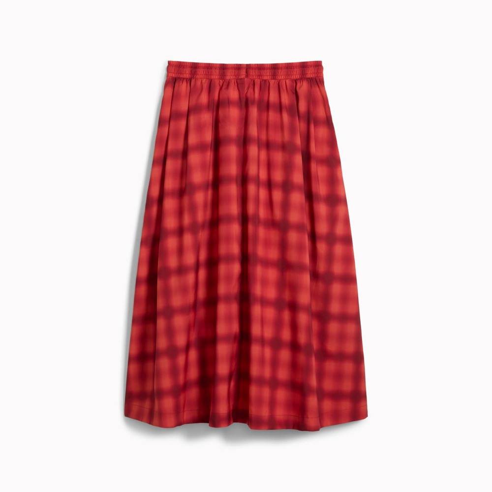 PUMA WARDROBE ESS ROAD TO UNITY WOVEN MIDI AOP PLEATED SKIRT
