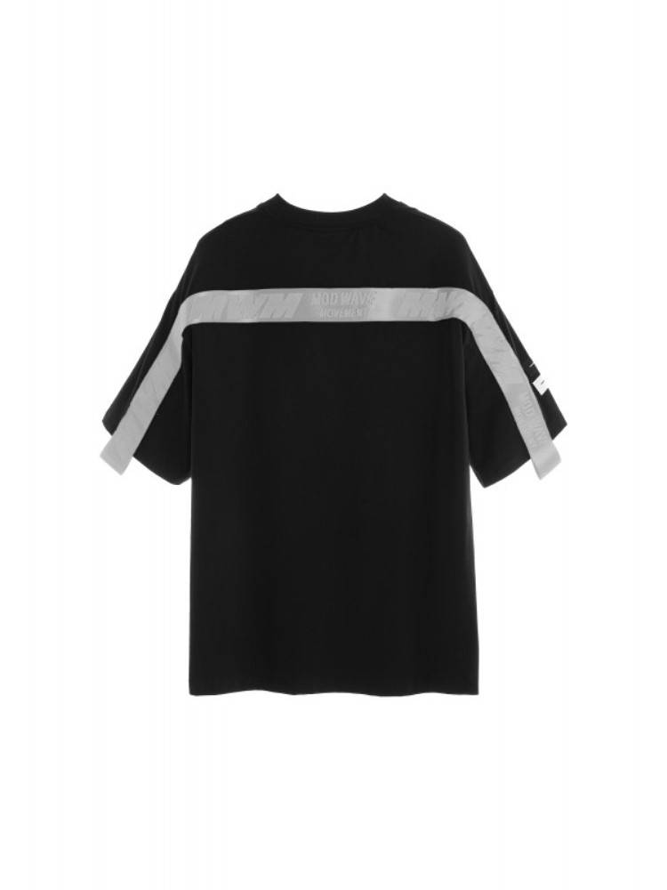 MWM BLACK METAL TAPE DETAIL REGULAR FIT TEE