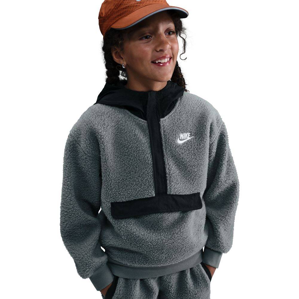 NIKE NSW KIDS CLUB FLEECE HALF-ZIP HOODIE