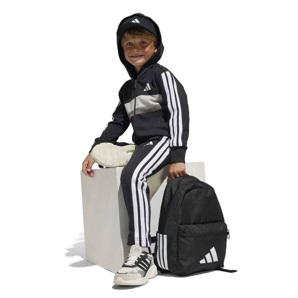 ADIDAS LITTLE KIDS SEASONAL ESSENTIALS TIBERIO 3 STRIPES FLEECE TRACKSUIT