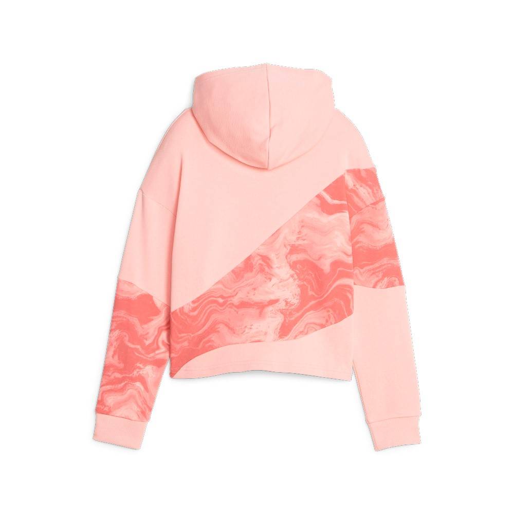 PUMA GIRLS POWER CAT MARBLEIZED HOODIE